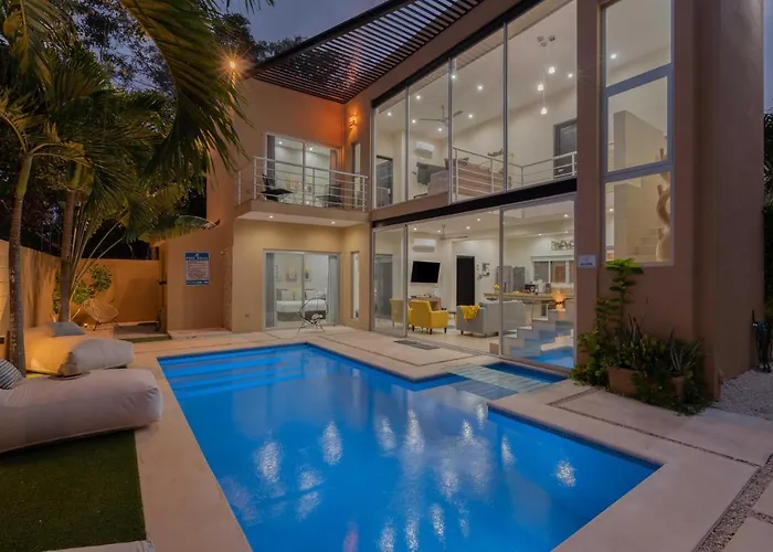 Tulum Private Modern Villa-Pool Beds-Ac-Internet-Parking-Grill